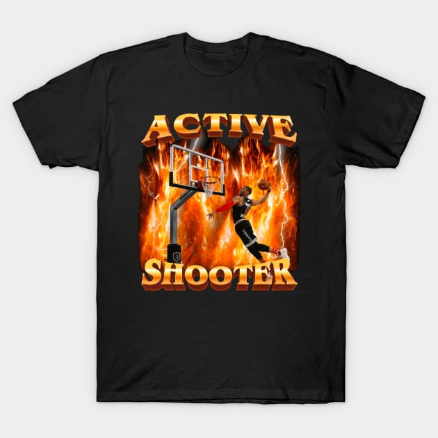 Active Shooter Shirt Funny basketball Meme T-Shirt by KC Crafts & Creations